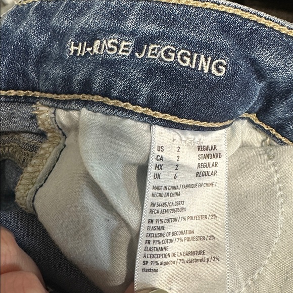 American Eagle Outfitters Denim Skinny Jeans with Distressing Womens 2 Regular - Picture 3 of 4